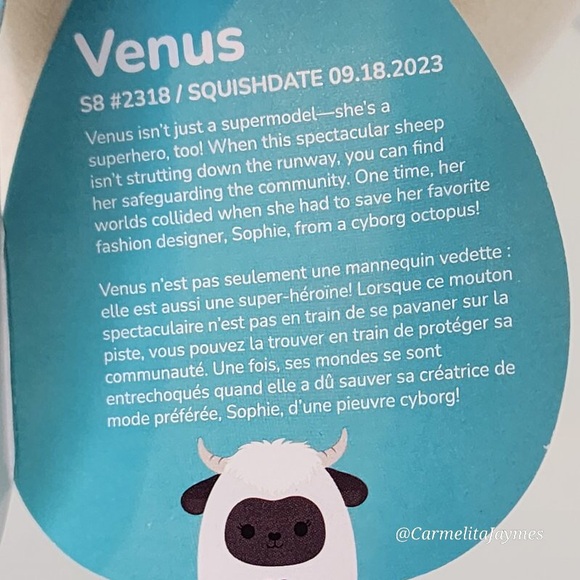 VENUS 🐏 Longhorn Fuzzy Belly Sheep FTM Original Squishmallow By Kellytoy NWT - Picture 8 of 8